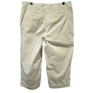 Talbots Women’s Wide Crop Pants Plus Size White Size 16